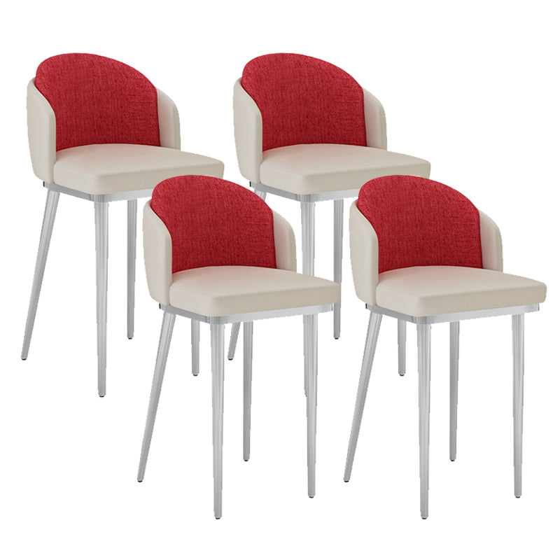 Linen Counter Chairs with Metal Frame Glam Indoor Counter Stools