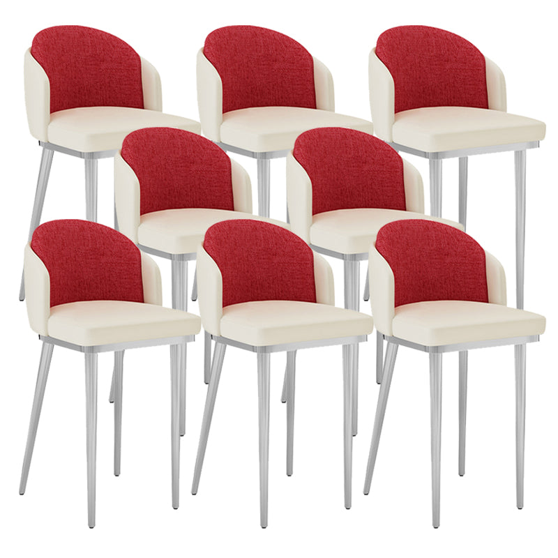 Linen Counter Chairs with Metal Frame Glam Indoor Counter Stools
