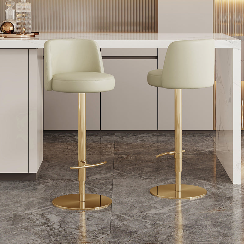 Glam Bar Stool Adjustable Height Counter Stool for Bristol with Swivel