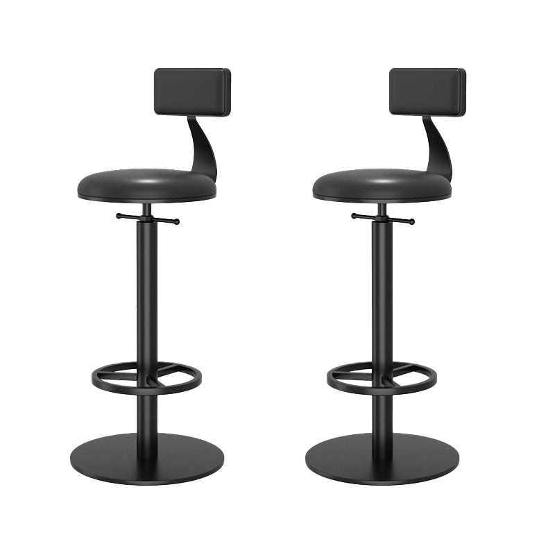 Modern Adjustable Height Bar Stools Matte Finish Indoor Stools