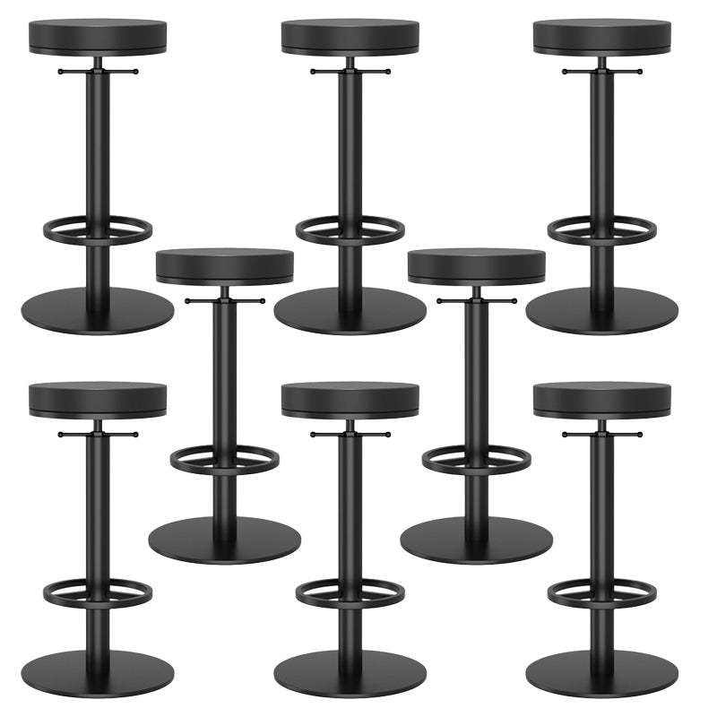 Modern Adjustable Height Bar Stools Matte Finish Indoor Stools