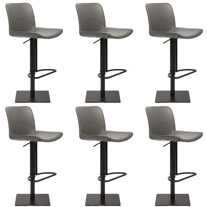 Industrial Bar Stool Leather Adjustable Counter Stool for Bristol