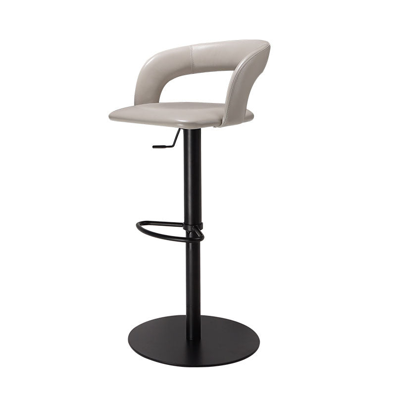 Leather Bar Stool Low Back Counter Stool for Bristol with Swivel