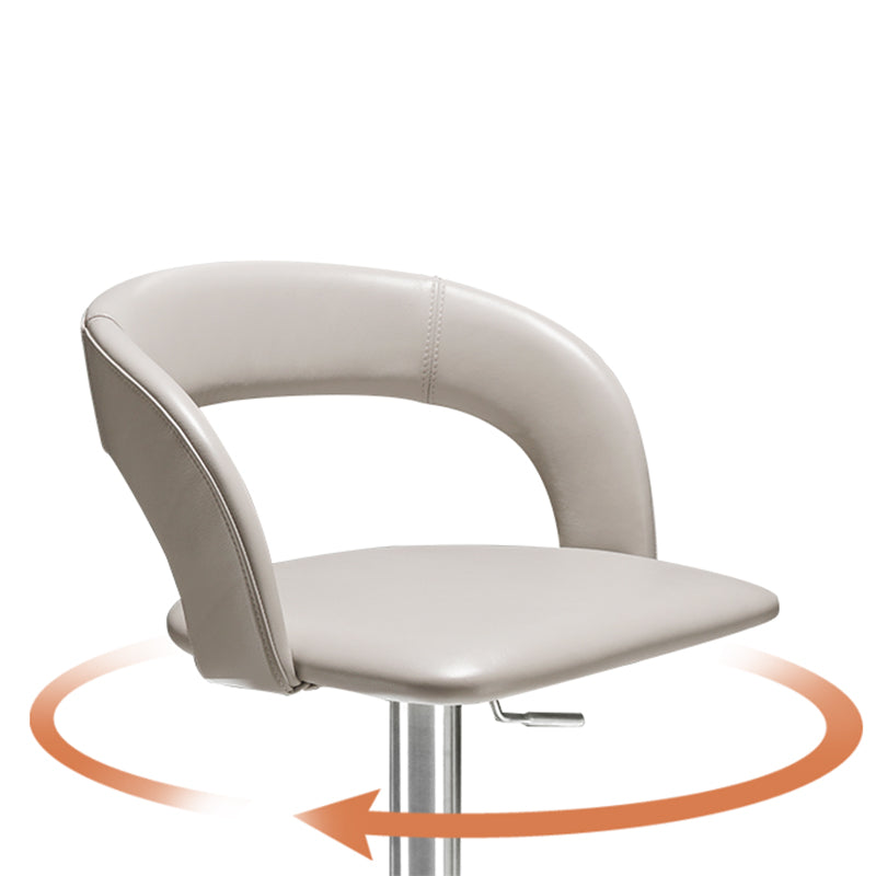 Leather Bar Stool Low Back Counter Stool for Bristol with Swivel