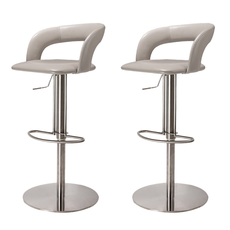 Leather Bar Stool Low Back Counter Stool for Bristol with Swivel