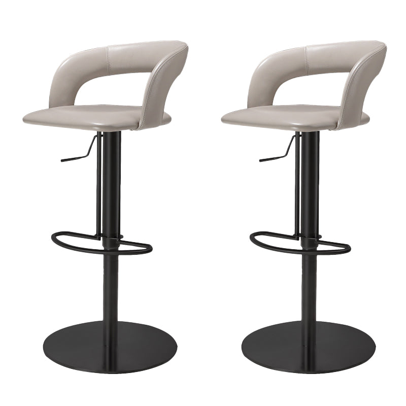 Leather Bar Stool Low Back Counter Stool for Bristol with Swivel
