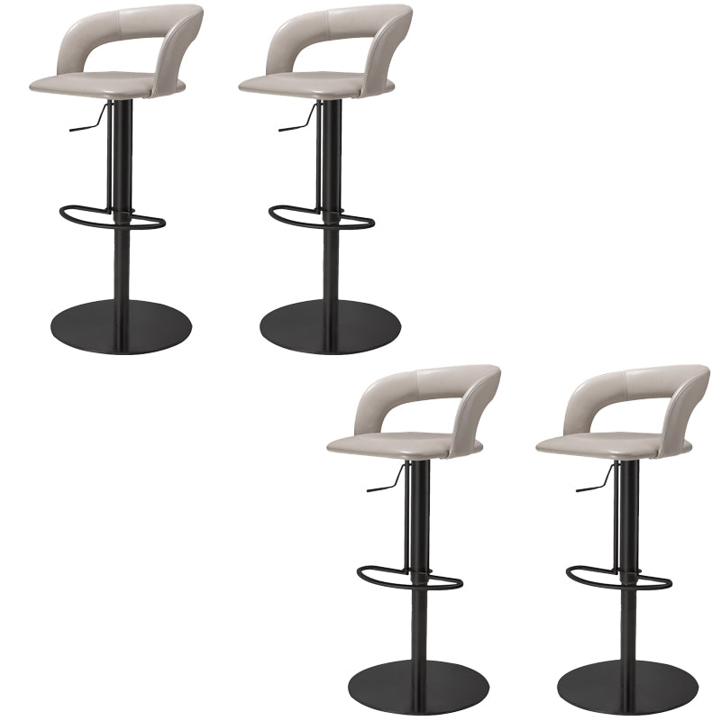 Leather Bar Stool Low Back Counter Stool for Bristol with Swivel