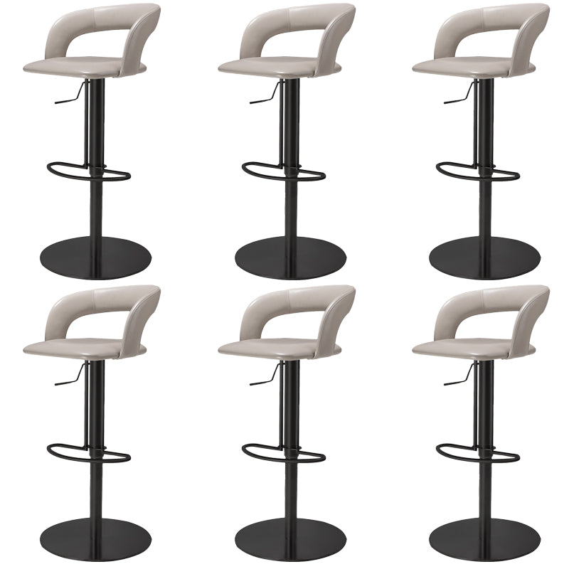 Leather Bar Stool Low Back Counter Stool for Bristol with Swivel