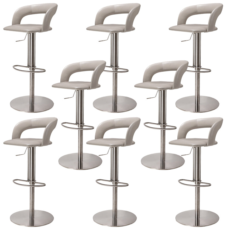 Leather Bar Stool Low Back Counter Stool for Bristol with Swivel