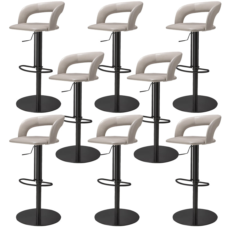 Leather Bar Stool Low Back Counter Stool for Bristol with Swivel