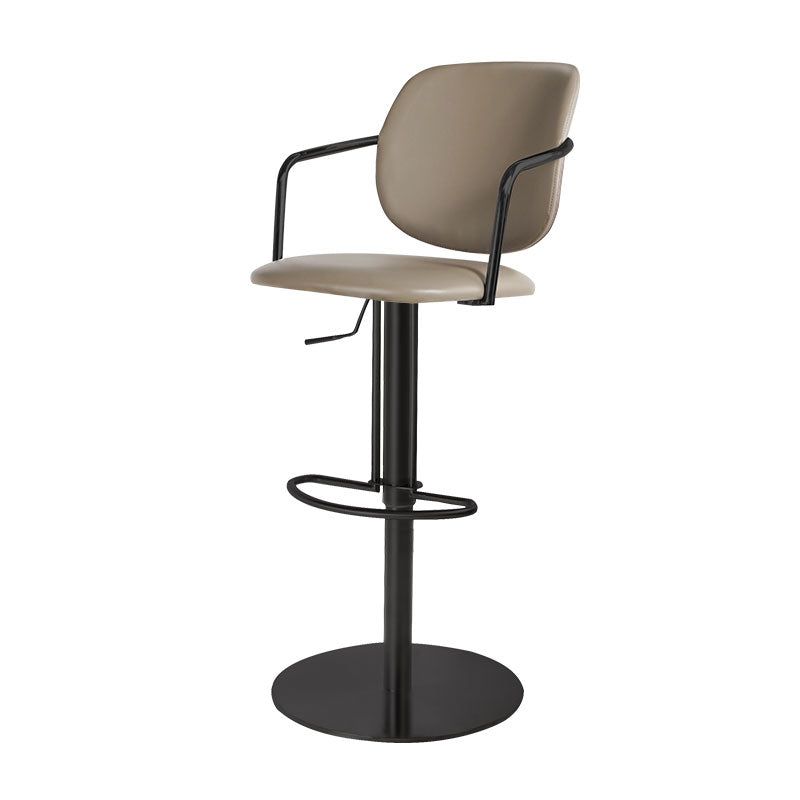 Industrial Leather Bar Stool Adjustable Backrest Counter Stool for Bristol
