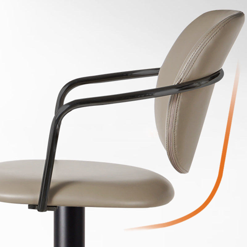 Industrial Leather Bar Stool Adjustable Backrest Counter Stool for Bristol