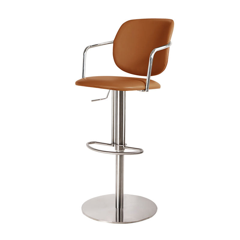 Industrial Leather Bar Stool Adjustable Backrest Counter Stool for Bristol