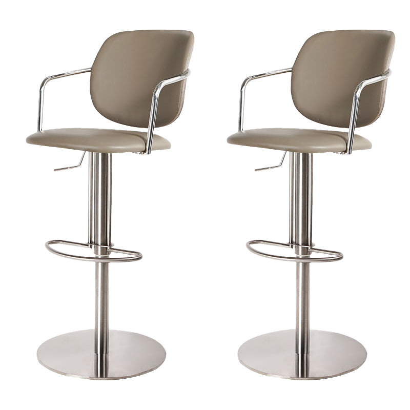 Industrial Leather Bar Stool Adjustable Backrest Counter Stool for Bristol