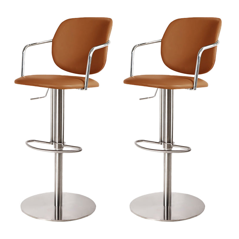 Industrial Leather Bar Stool Adjustable Backrest Counter Stool for Bristol