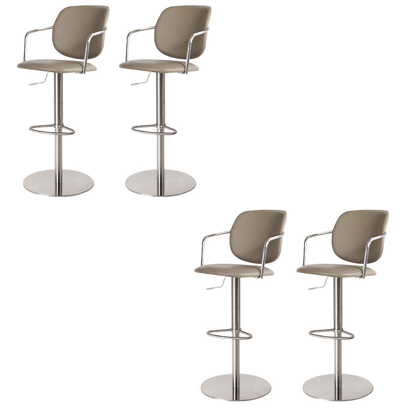 Industrial Leather Bar Stool Adjustable Backrest Counter Stool for Bristol