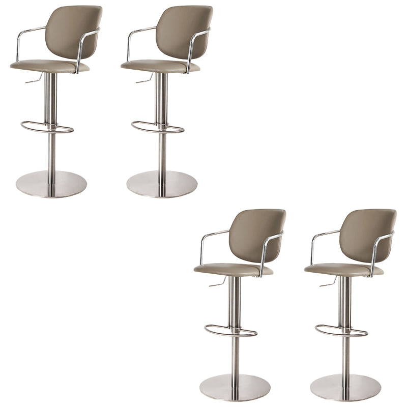 Industrial Leather Bar Stool Adjustable Backrest Counter Stool for Bristol