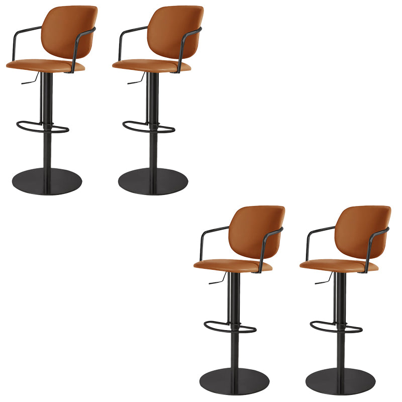 Industrial Leather Bar Stool Adjustable Backrest Counter Stool for Bristol