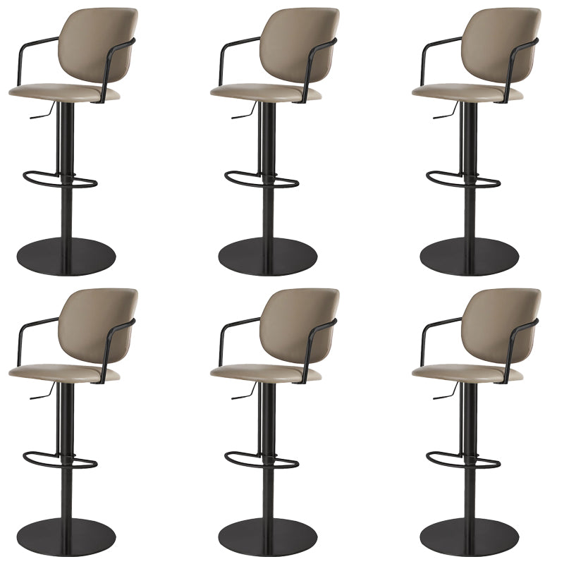 Industrial Leather Bar Stool Adjustable Backrest Counter Stool for Bristol