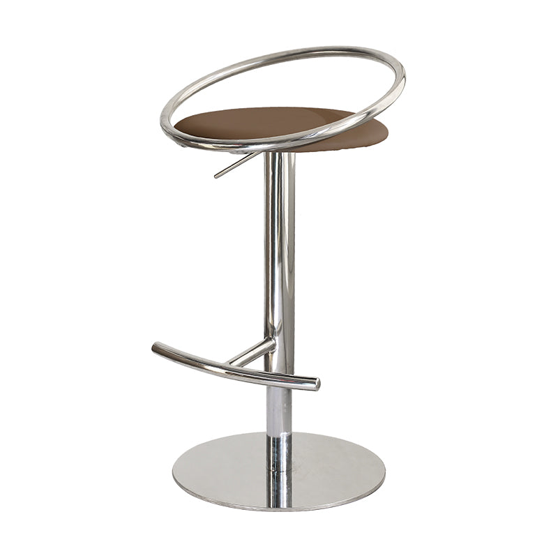 Adjustable Leather Bar Stool Low Back Counter Stool for Bristol with Swivel