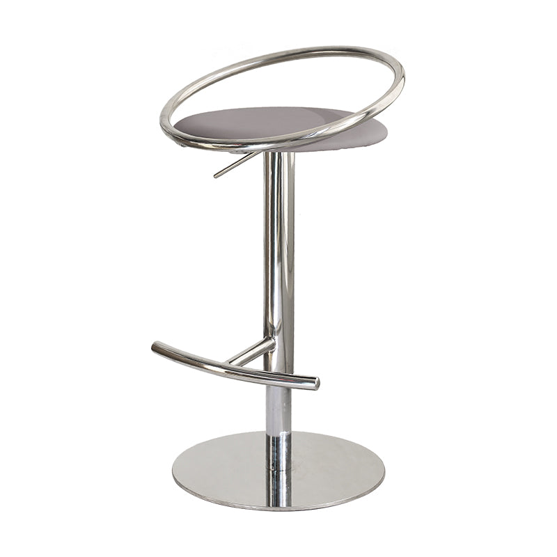 Adjustable Leather Bar Stool Low Back Counter Stool for Bristol with Swivel