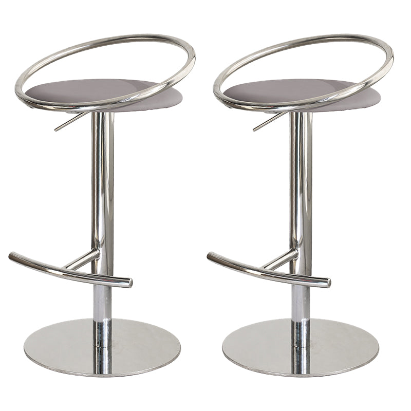 Adjustable Leather Bar Stool Low Back Counter Stool for Bristol with Swivel