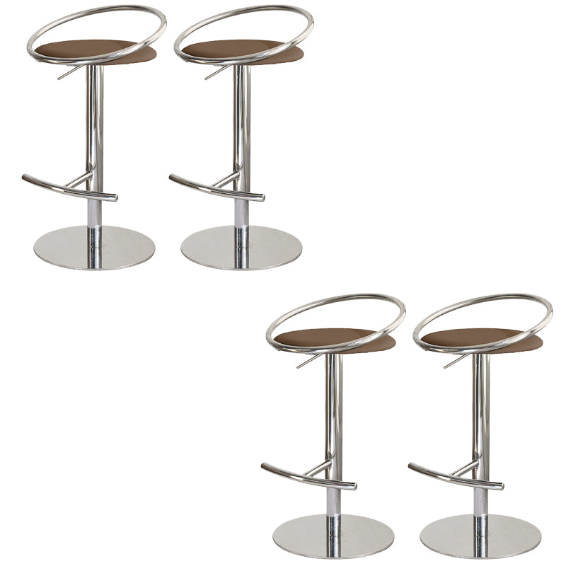 Adjustable Leather Bar Stool Low Back Counter Stool for Bristol with Swivel