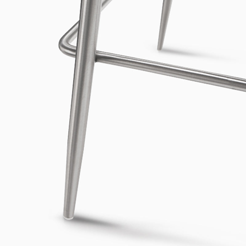 Modern Bar Stool Leather Backrest Counter Stool with Metal Base