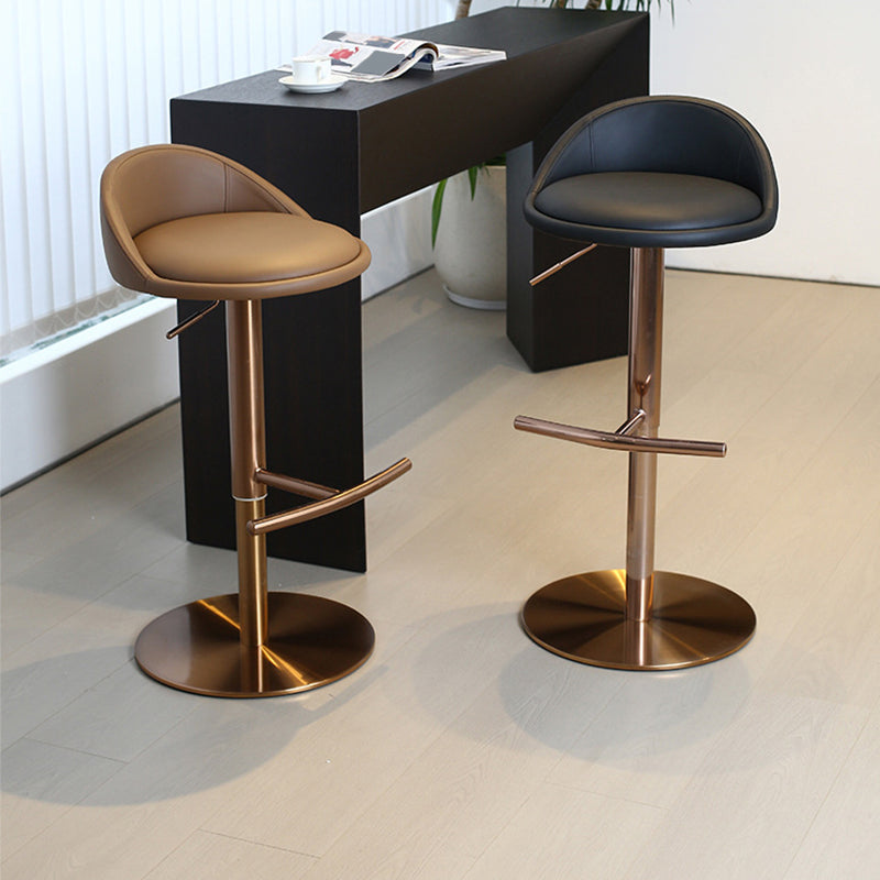 Adjustable Height Bar Stool Contemporary Dining Stool with Footrest