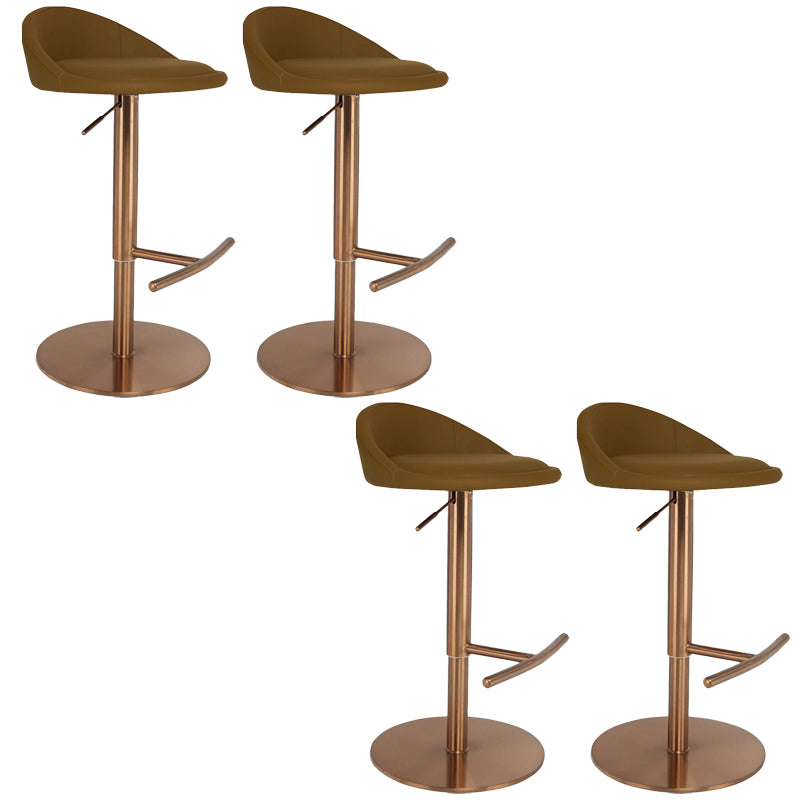 Adjustable Height Bar Stool Contemporary Dining Stool with Footrest