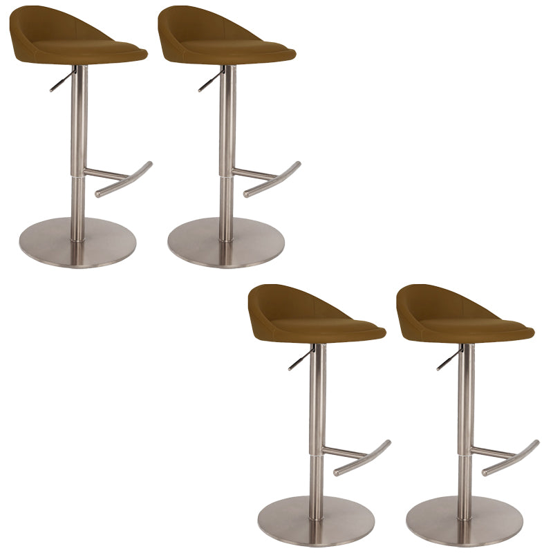 Adjustable Height Bar Stool Contemporary Dining Stool with Footrest