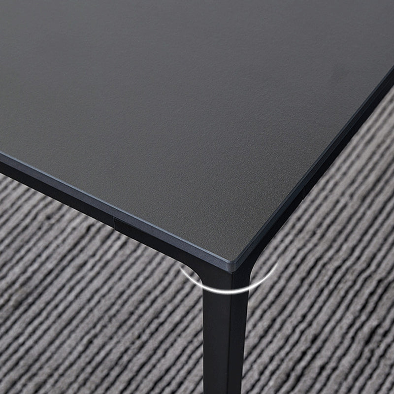 Contemporary Dinette Table Rectangle Stone Dining Room Table for Dining Room