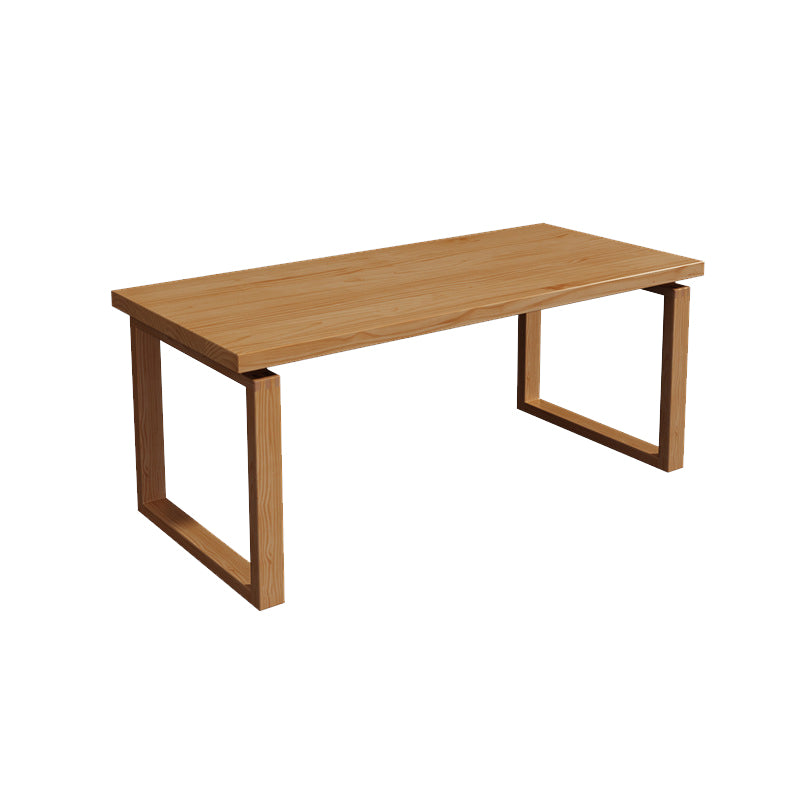 Contemporary Dinette Table Rectangle Solid Wood Dining Room Table in Natural