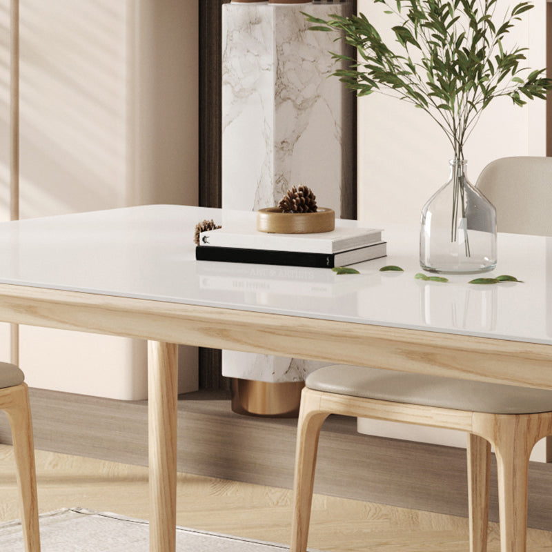Contemporary Furniture Rectangle Stone Dining Room Table for Kitchen