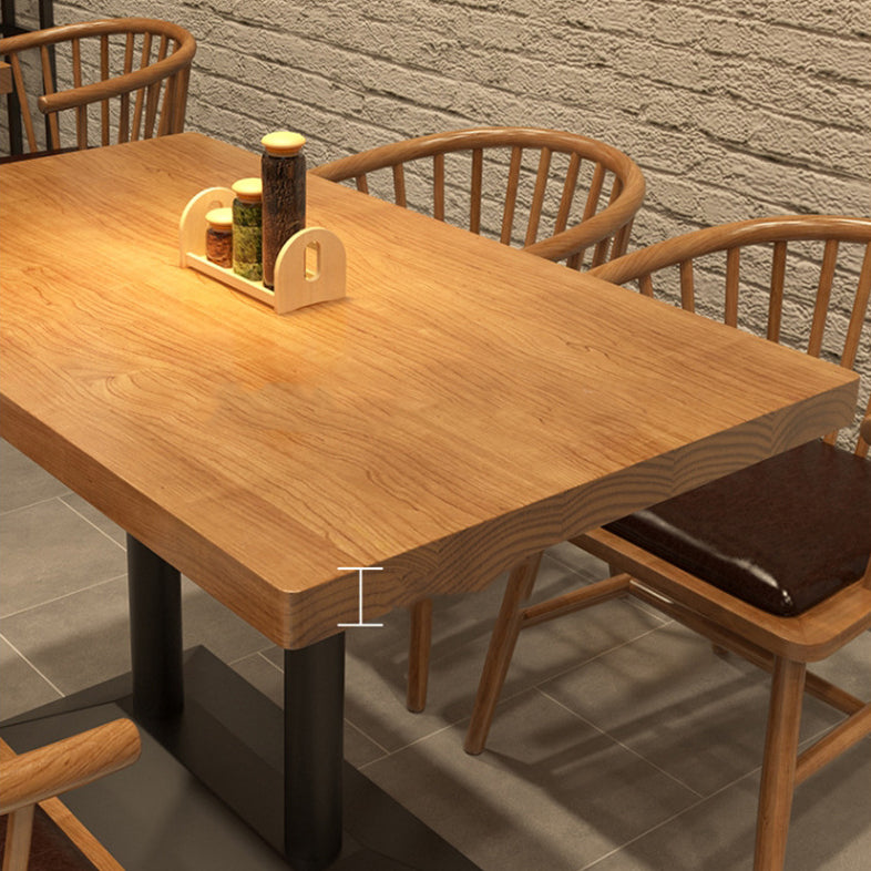Pedestal Dining Room Table Solid Wood Dining Table for Kitchen