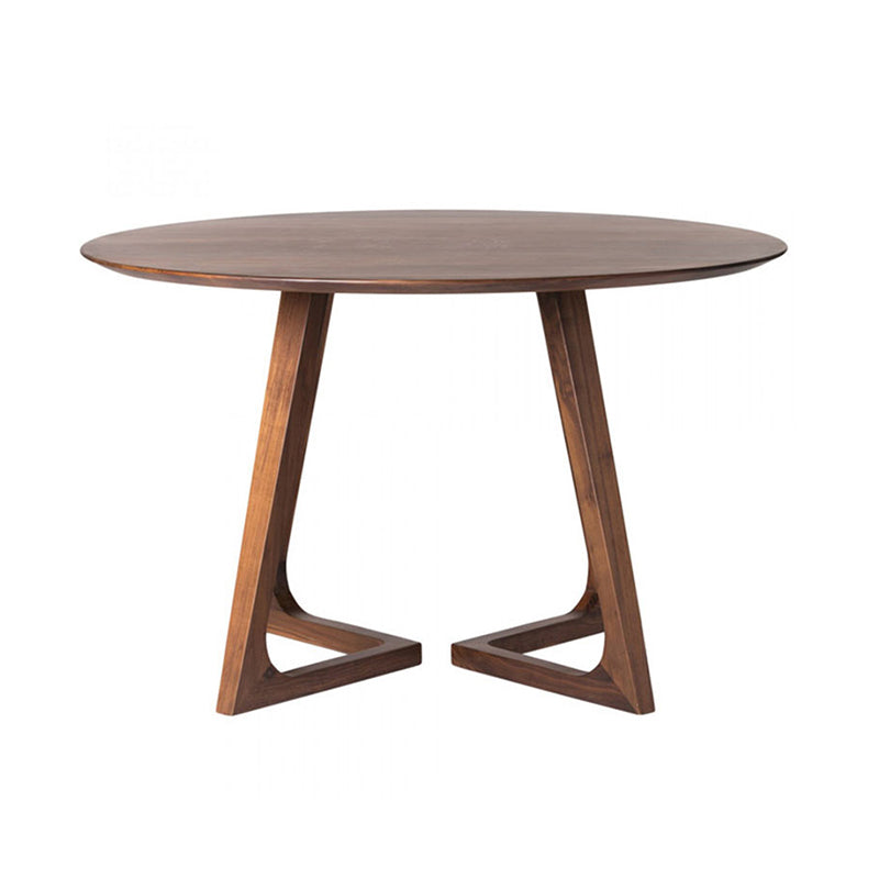 Contemporary 1/2/4 Pieces Furniture Round Solid Wood Dining Set in Brown