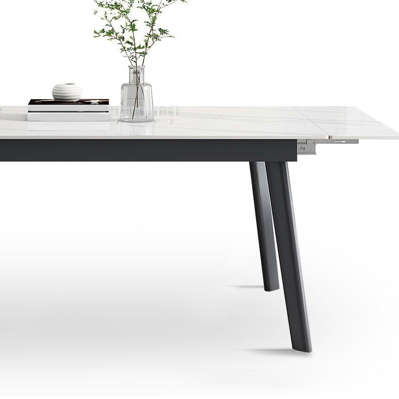 Contemporary 1/4/5/7 Pieces Dining Chairs Set Stone Rectangle Furniture in White