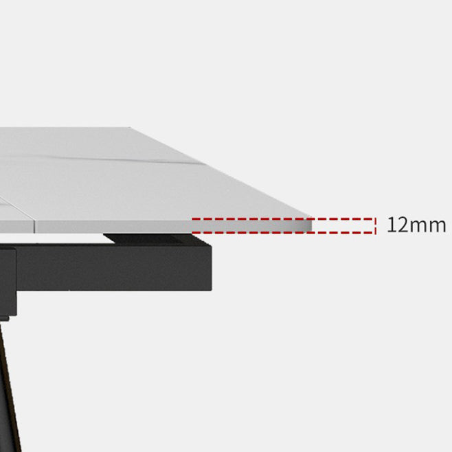 Contemporary 1/4/5/7 Pieces Dining Chairs Set Stone Rectangle Furniture in White