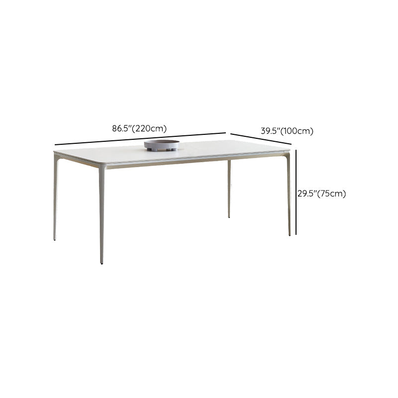 Modern Style 1/2/5/7 Pieces Dining Chairs Set Rectangle Stone Furniture in White