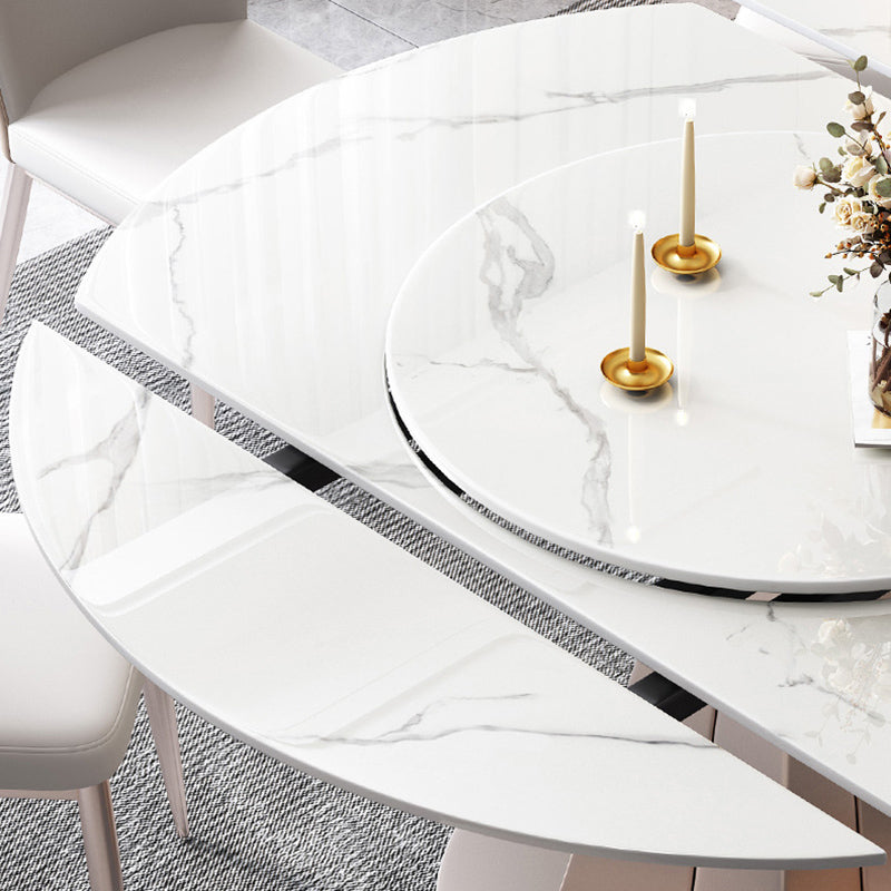 Modern 1/2/5/7 Pieces Dining Set Stone Collapsible Dining Table for Dining Room