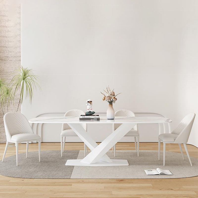 Modern 1/2/3/5 Pieces Dining Set Rectangle Stone Dining Table for Dining Room