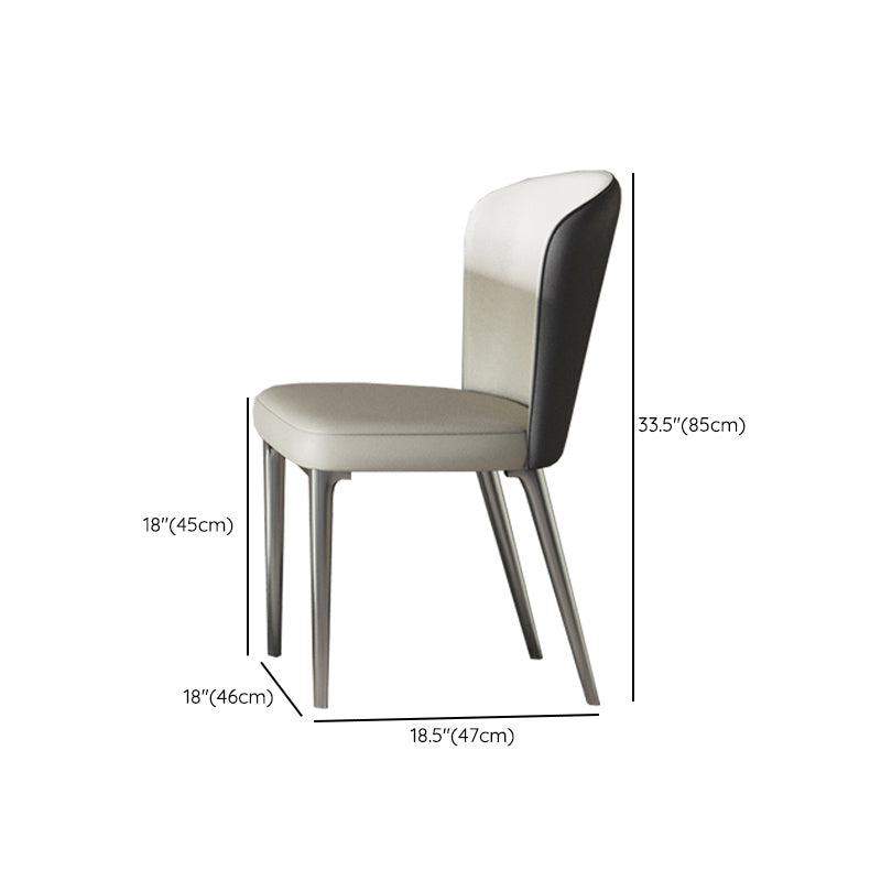 Contemporary Style 1/4/5/7/8 Pieces Dining Chairs Set Rectangle Stone Furniture in White