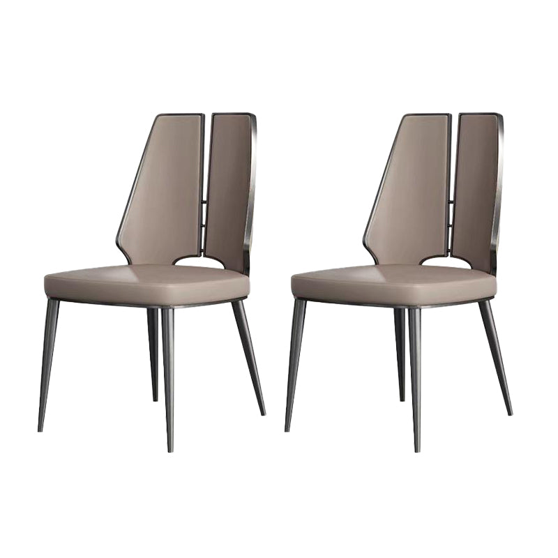 Glam Style Side Chair Metal Open Back Dining Room Chair for Indoor
