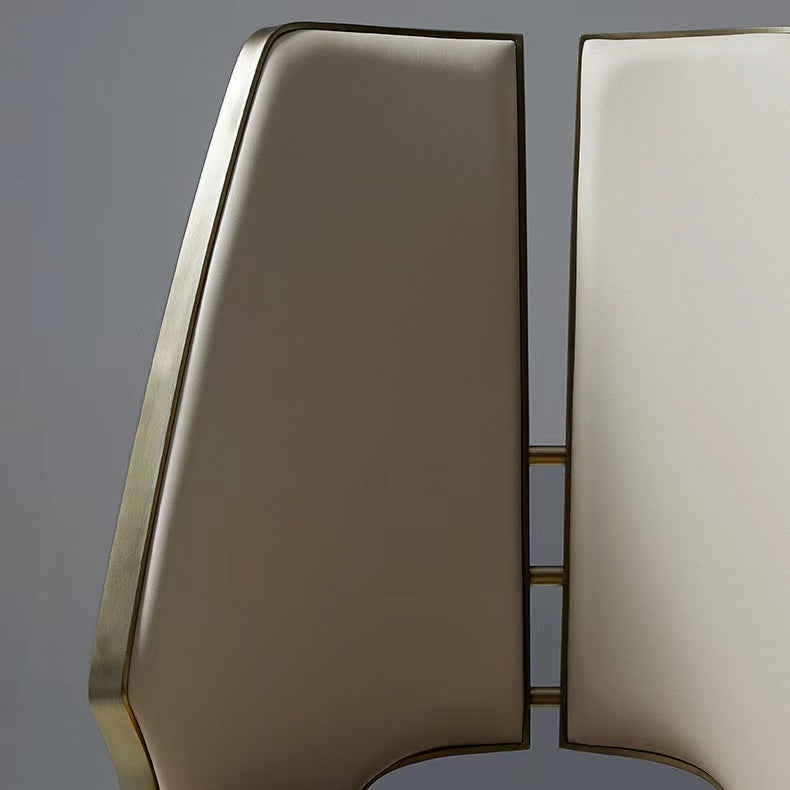 Glam Style Side Chair Metal Open Back Dining Room Chair for Indoor