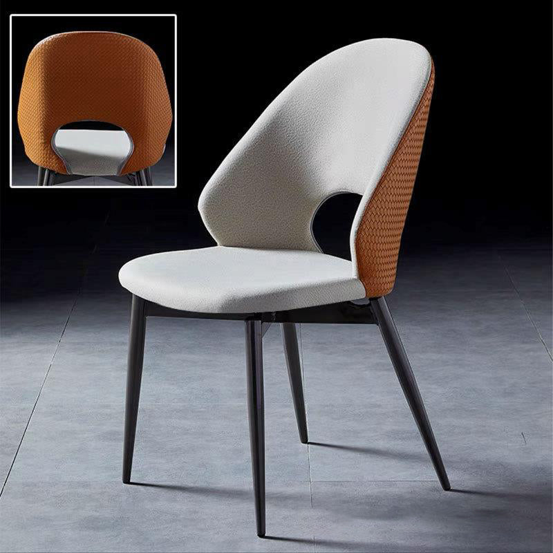 Upholstered Armless Dining Chairs Open Back Dining Side Chair