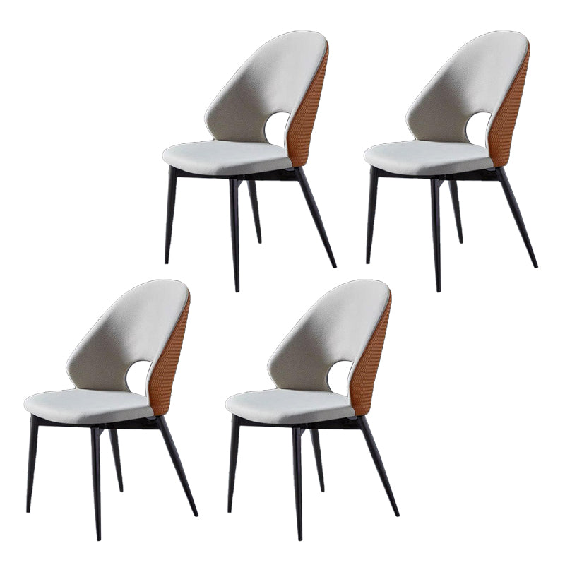 Upholstered Armless Dining Chairs Open Back Dining Side Chair