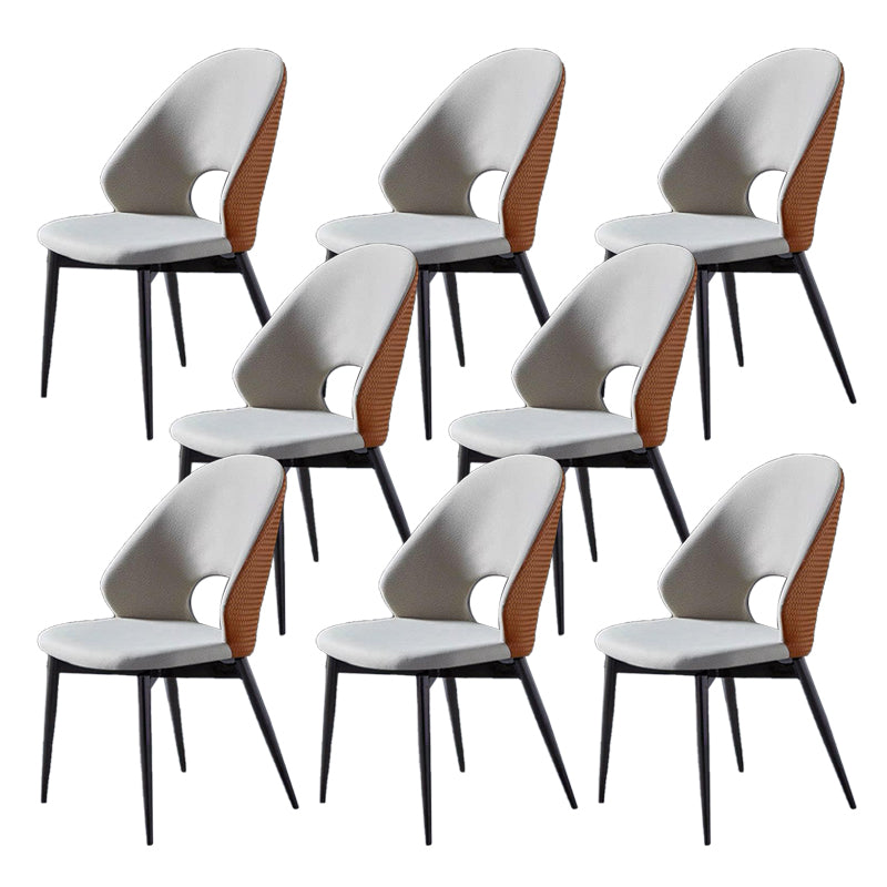Upholstered Armless Dining Chairs Open Back Dining Side Chair
