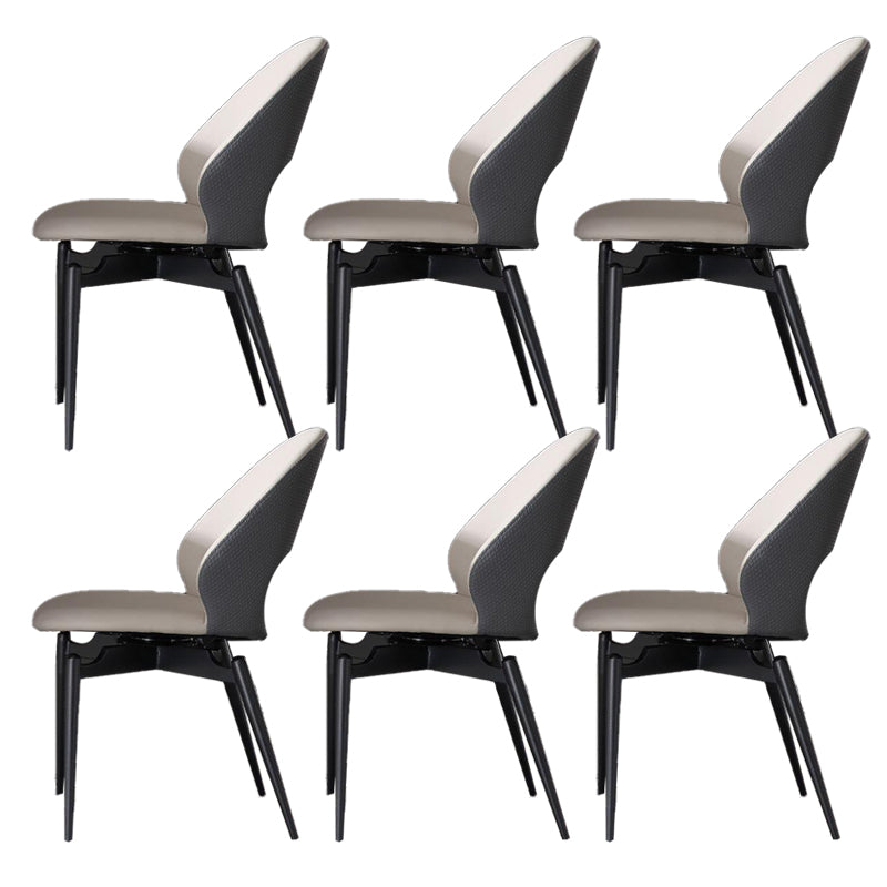 Upholstered Armless Dining Chairs Open Back Dining Side Chair