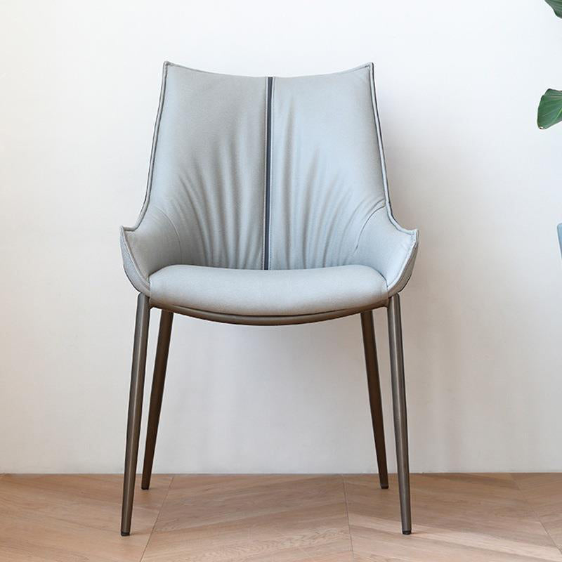 Industrial Arm Chair Metal Solid Back Dining Room Chair for Indoor