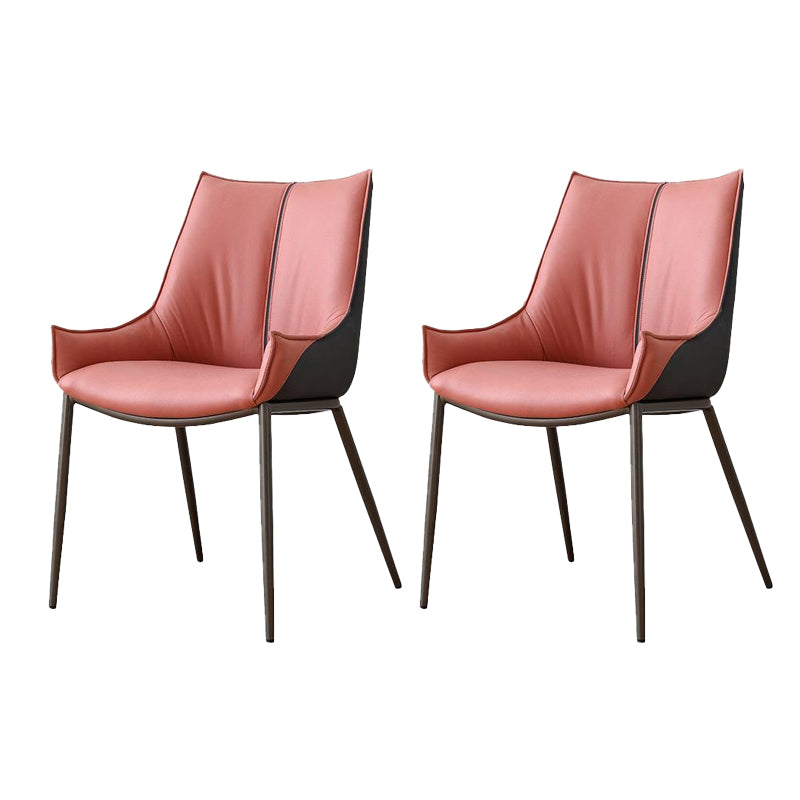 Industrial Arm Chair Metal Solid Back Dining Room Chair for Indoor